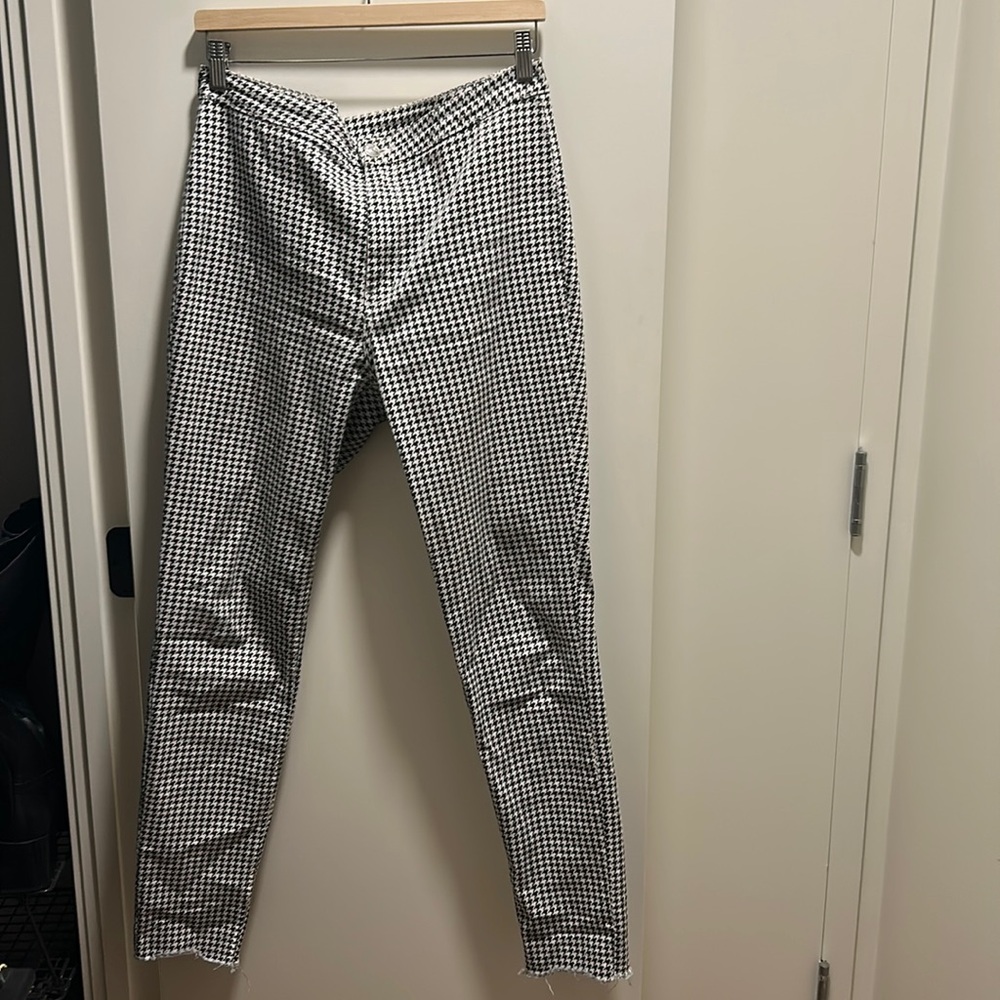 H&M Houndstooth Skinny High Waisted Pant